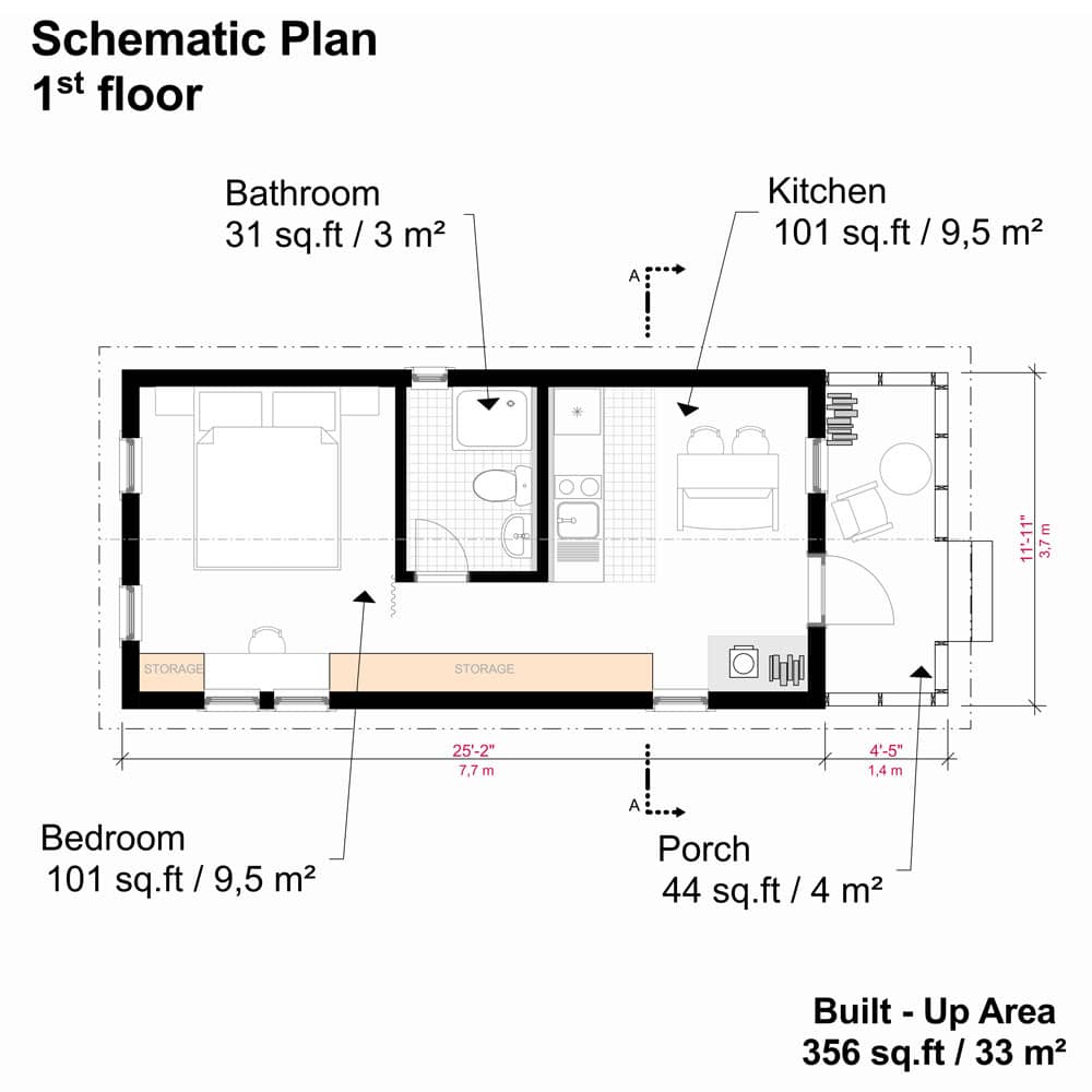 DIY One Bedroom House Floor Plans 