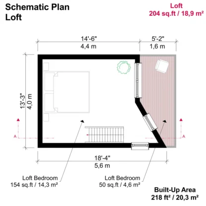 Small Cabin Design with Loft and Porch Eric - Image 4