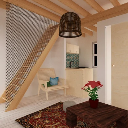 Small Cabin Design with Loft and Porch Eric - Image 5