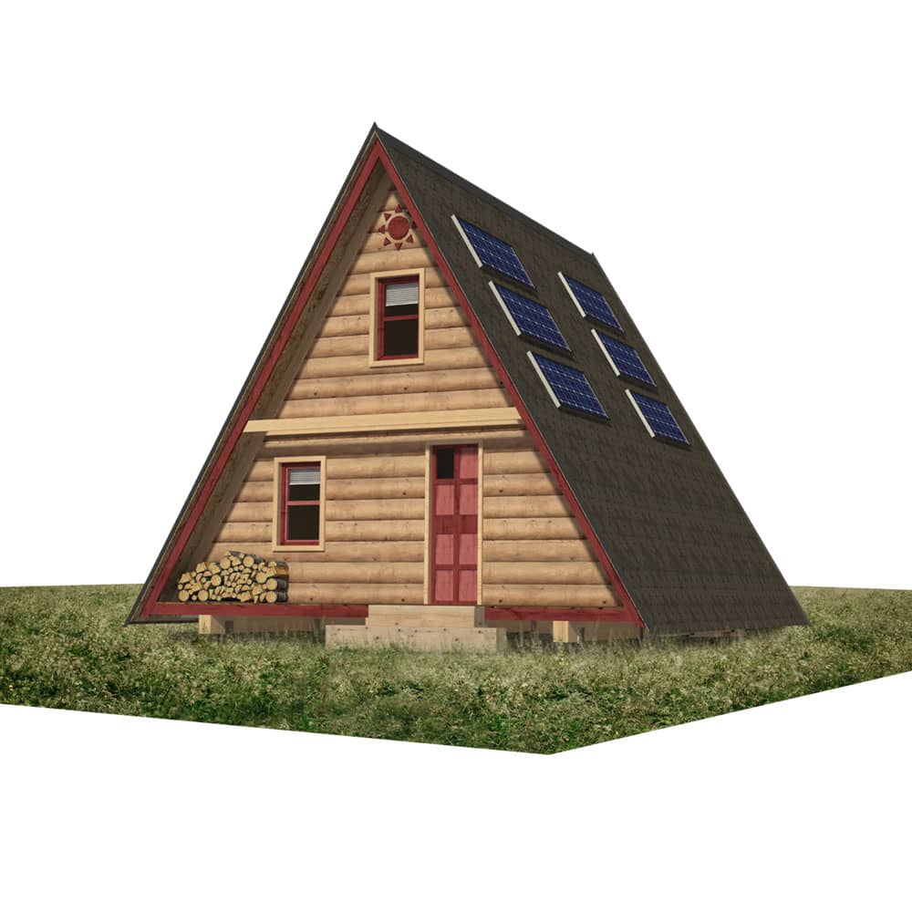 14x14 a frame cabin plans