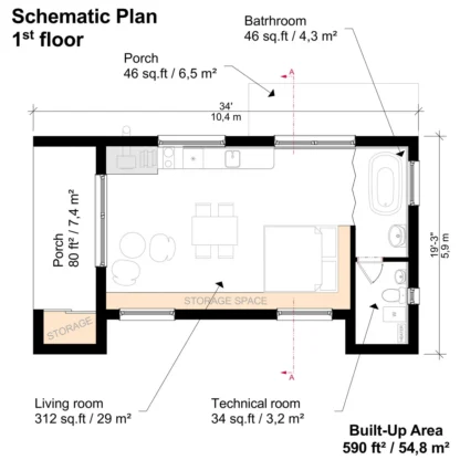 Triangle Cabin House Plans - Image 3