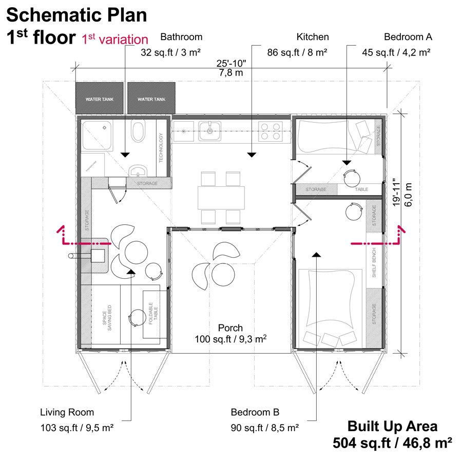 Pot ebuji Po t n Hmyzu St let Container Van House Floor Plan J t 