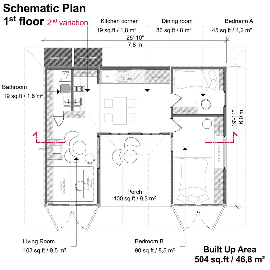 Two Container House Plans