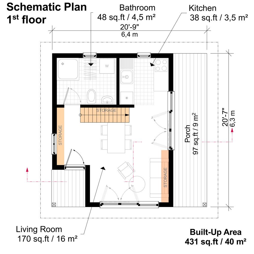 Two Bedroom Cabin Plans